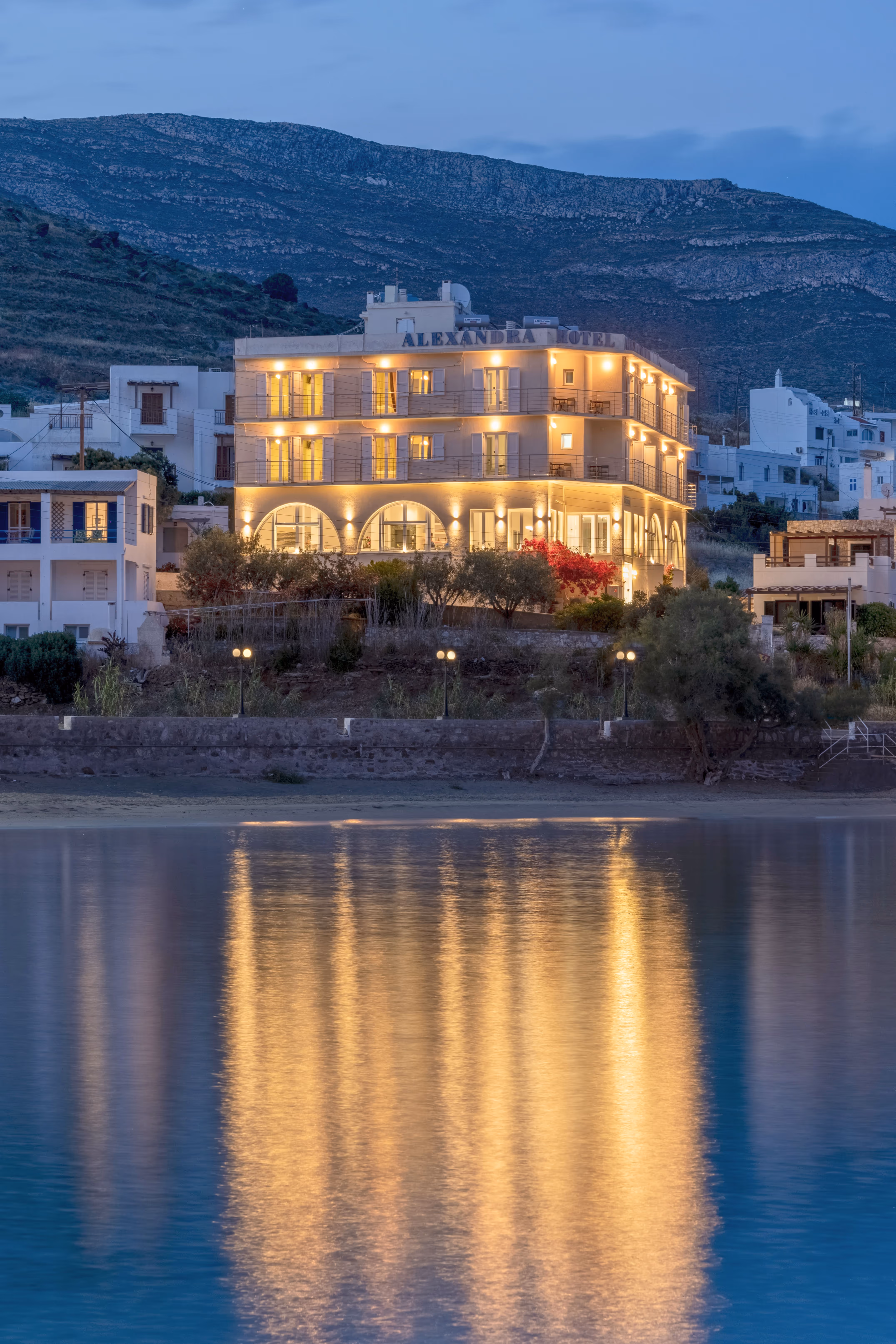 Twilight reflection of Alexandra Hotel